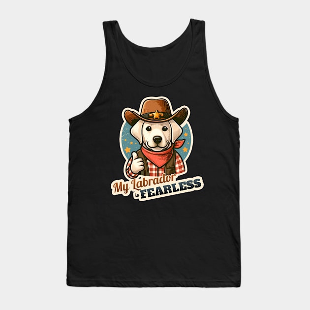 Cowboy Labrador Retriever Tank Top by k9-tee